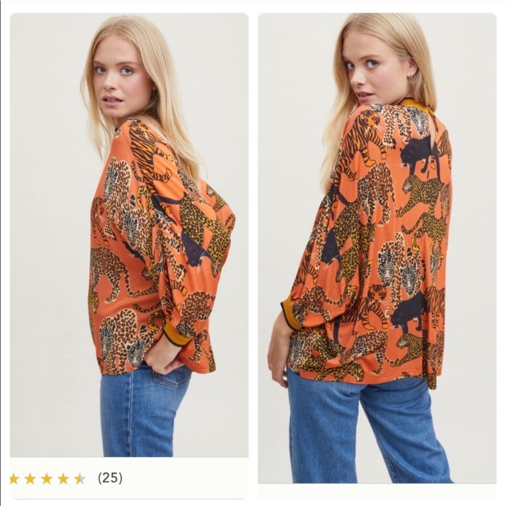 Anthropologie zaniya menagerie top